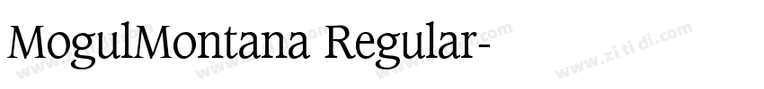 MogulMontana Regular字体转换